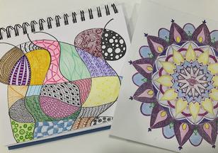 Zentangle art\ndoodling\nmandala